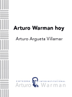 Arturo Warman hoy – Arturo Argueta Villamar